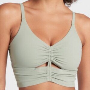 Athleta Cinch Longline Sports Bra A-C Cup Sage Green Activewear Sportsbra Small‎